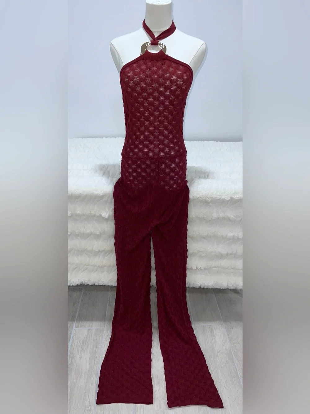Fashion Nova Feeling Beachy Crochet Jumpsuit - Picture 3 of 6